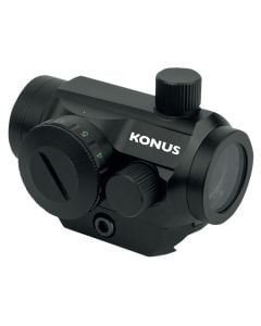 Konus Nuclear  Matte Black 1x22mm 3 MOA Dual (Red/Green) Illuminated Dot Reticle Features QR Dual Mounting System