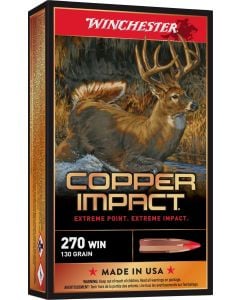 Winchester Copper Impact 270 Win. 130 Gr. Copper Extreme Point Lead Free 20/Box