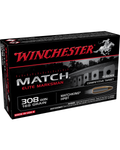 Winchester Ammo Match  308 Win 169 gr Boat-Tail Hollow Point (BTHP) 20 Bx/ 10 Cs