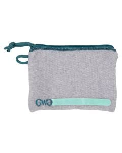Allen Girls With Guns Storage Pouch  made of Polyester with Gray Finish & Blue Accents, Lockable Zipper, Fleece Lining & ID Label 5" L x 7" W Interior Dimensions for Compact Handguns