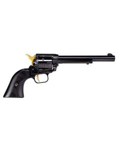 Heritage Mfg RR22B6-GLD Rough Rider  22 LR 6rd 6.50" Overall Black Oxide Steel with Black Laminate Grip & Gold Accents