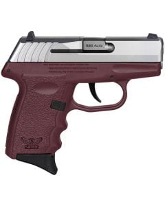 SCCY CPX-3 .380 ACP 10+1 3.10" Barrel Stainless Steel Slide Crimson Red Polymer Frame Fixed Sights No Safety DAO CPX-3TTCR