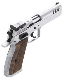 Tanfoglio IFG Stock II Competition 9mm Luger 17+1 16+1, 4.44" Stainless Polygonal Rifled Barrel, Stainless Ported/Serrated Slide