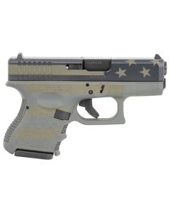 Glock G26 Gen3 Subcompact 9mm 3.43" 10+1 Polymer Frame Steel Slide Cerakote Operator Flag Motif UI2650204OP