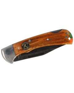 Remington Accessories Backwoods Lock Back Stonewashed Carbon Steel Blade Coffee Brown w/Remington Medallion Bone Handle