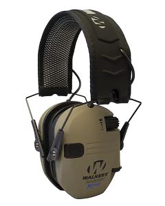 Walker's Razor X-TRM Digital Muff 21 dB Over the Head Polymer Flat Dark Earth Ear Cups 