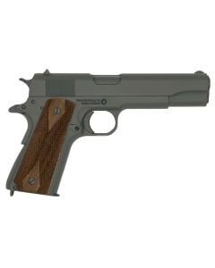 Tisas 1911A1 US Army 9mm 5" 9+1 Steel Frame and Slide 3-Dot Sights Checkered Wood Grips Parkerized SAO 10100522