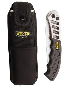 Wicked Tree Gear Combo Pack  Folding Saw 7" High Carbon Steel Blade/Black Overmolded Aluminum Handle 
