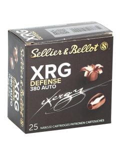 Sellier & Bellot XRG Defense 380 ACP 77 Gr. Solid Copper Hollow Point (SCHP) 25/Box