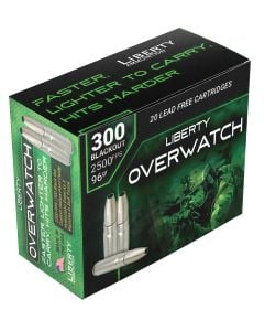Liberty Ammunition OverWatch 300 Blackout 96 Gr. Open Cavity Design 20/Box