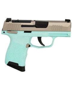 SIG P365 380ACP 3.1" 10+1 X-RAY3 Sights Robins Egg Blue Frame Stainless Slide 365389REBMS