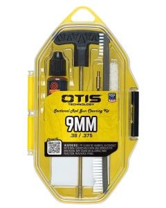 Otis 9mm Cleaning Kit For Pistol 9mm/.375/.38 Cal Yellow Plastic Box Case