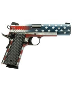 Gforce Arms Balistik Defense Adam 1911 9mm Luger Pistol 4.38" USA Flag Cerakote BS9SUSA