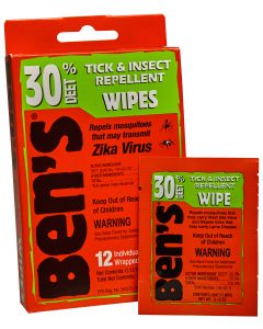 Ben's 30 Wipes Repels Ticks & Biting Insects 12