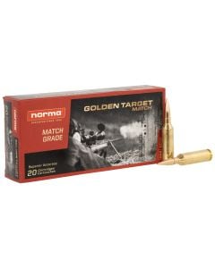Norma Ammunition Dedicated Precision Golden Target Match 6.5 PRC 143 Gr. Hollow Point Boat Tail 20/Box