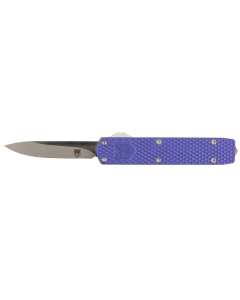 CobraTec Knives Mini Mamba Gen II 2.25" OTF Plain Stonewashed D2 Steel Blade, Purple Handle