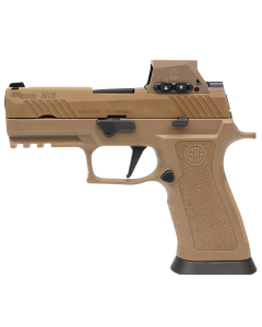 Sig M17X 9mm 21+1 4.7" Carbon Steel Barrel SS Optic Ready Slide Polymer Frame Sig Night Sights Red Dot Sight Coyote M17X-9-RX