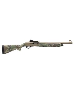 Winchester Repeating Arms SX4 Defender Compact 12 Ga Semi-Auto 3" 4 2 3/4" Shells 18.50" FDE Cerakote Steel Barrel Woodland Camo 511320395 
