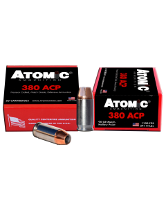 Atomic Pistol 380 ACP 90 gr Hollow Point (HP) 20 Bx/ 10 Cs