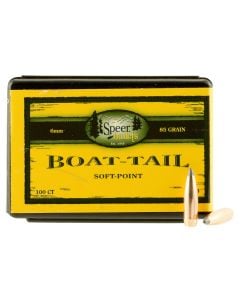 Speer Boat-Tail  6mm .243 85 gr Jacketed Soft Point Boat Tail (JSPBT) 100 Per Box