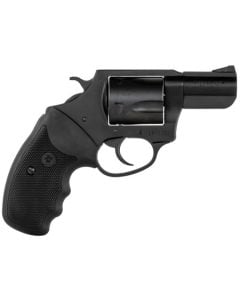 Charter Arms 63520 Mag Pug  357 Mag Caliber with 2.20" Barrel, 5rd Capacity Cylinder, Overall Black Nitride+ Finish Stainless Steel & Finger Grooved Black Rubber Grip