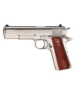 Colt Mfg 1991 Government .38Super 5" 9+1 Polished Stainless Steel Rosewood Grip Thumb Safety Series 80 O2071ELC2