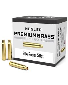 Nosler Premium Brass Unprimed Cases 204 Ruger Rifle Brass 50 Per Box