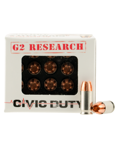 G2 Research CIVIC 380 Civic Duty 380 ACP 64 gr Copper Expansion Projectile 20 Bx/ 25 Cs