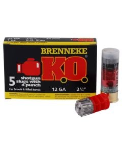 Brenneke SL K.O. 12 Ga 2.75" 1oz 437 Gr. Slug Shot 5/Box