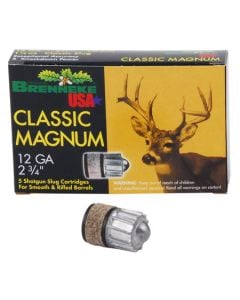 Brenneke Classic Magnum 12 Ga 2-3/4" 1-1/8 oz Lead Slug 5/Box