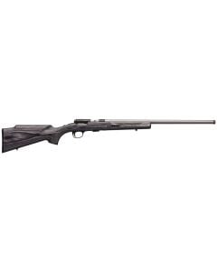 Browning 17 HMR Caliber with 10+1 Capacity, 22" Threaded Barrel, Polished Blued Metal Finish & Satin Gray Laminate Stock Right Hand (Full Size)