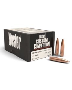 Nosler Custom Competition  6.5 Creedmoor .264 140 gr Hollow Point Boat-Tail (HPBT) 100 Per Box