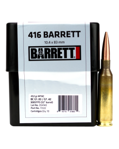 Barrett Rifle MTAC 416 Barrett 452 gr MTAC 10 Bx