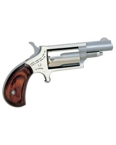 NORTH AMERICAN ARMS 22M, 22Magnum, 1.63" Barrel, 5-shot, Stainless steel, Rosewood grips, Single-action, Exposed hammer, Half-moon front sight