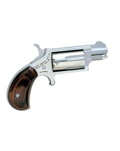 North American Arms 22MSC Mini-Revolver  22 LR or 22 WMR Caliber with 1.13" Barrel, 5rd Capacity Cylinder, Overall Stainless Steel Finish & Rosewood Birdshead Grip Includes Cylinder