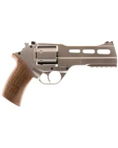 Chiappa Firearms CF340247 Rhino 50SAR *CA Compliant* 357 Mag Caliber with 5" Picatinny Rail/Vent Rib Barrel, 6rd Capacity Cylinder, Overall Nickel-Plated Metal Finish & Walnut Grip