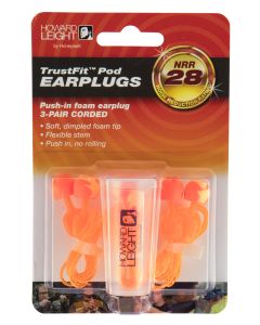 Howard Leight  TrustFit Pod Ear Plugs 28 dB Behind The Neck Corded 