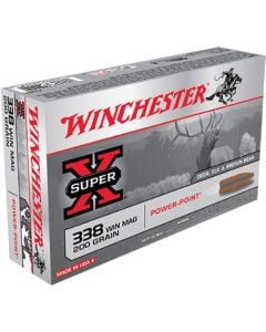 Winchester Super-X 338 Win Mag 200 Gr. Power Point 20/Box