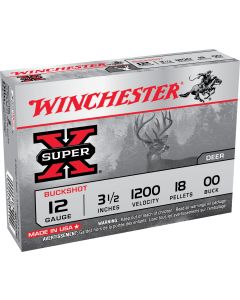 Winchester Super-X Buckshot Buffered 12 Gauge 3" 1210 FPS 15 Pellets 00 Buck Val