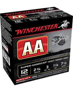 Winchester Ammo  AA Super Handicap 12 Gauge 2.75" 1 1/8 oz 7.5 Shot 25 Bx/ 10 Cs