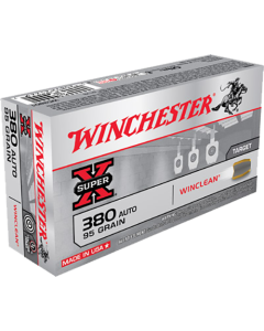 Winchester Ammo Super-X  380 ACP 95 gr Winclean Brass Enclosed Base 50 Bx/10 Cs