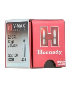 Hornady V-MAX 22 Cal .224 53 Gr. 100/Box