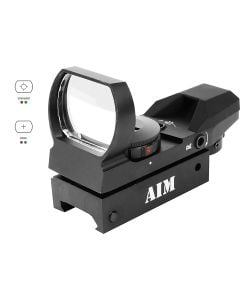 Aim Sports Reflex Classic Edition Matte Black 1x 34mm Dual Illuminated (Green/Red) Multi Reticle