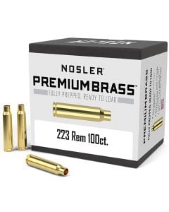 Nosler Premium Brass Unprimed Cases 223 Rem Rifle Brass 100 Per Box