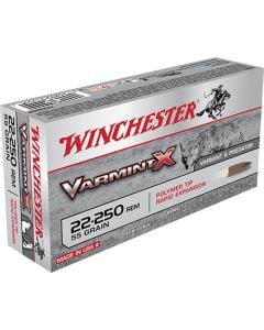 Winchester Varmint X 22-250 Rem. 55 Gr. Polymer Tip Rapid Expansion 20/Box