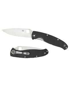 Spyderco Resilience 4.20" Folding Drop Point Plain 8Cr13MoV SS Blade Black G10 Handle Includes Pocket Clip