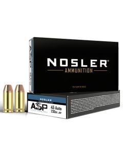 Nosler Assured Stopping Power Handgun 45 ACP 230 gr Jacketed Hollow Point 50 Per Box 