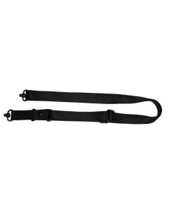 Grovtec US Inc Three Point Tactical Sling made of Black Webbing with 1.25" W & Adjustable Design for Rifle/Shotgun