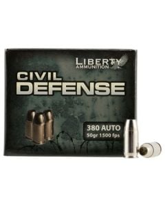 Liberty Ammo Civil Defense 380 ACP 50gr HP 20rd Box