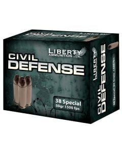 Liberty Ammunition Civil Defense 38 Special 50 Gr. Lead Free Fragmenting Hollow Point 20/Box